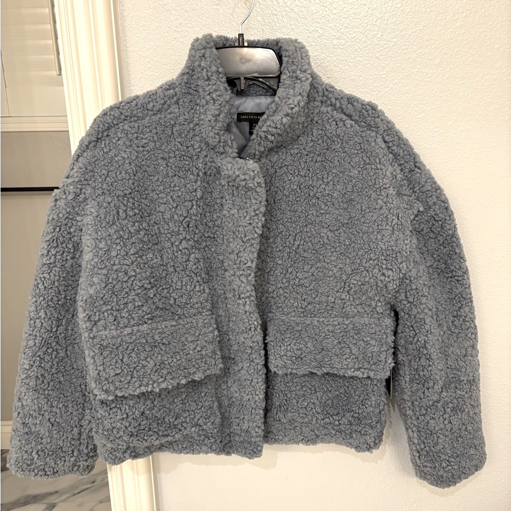 zip-front shearling Fleece Jacket
